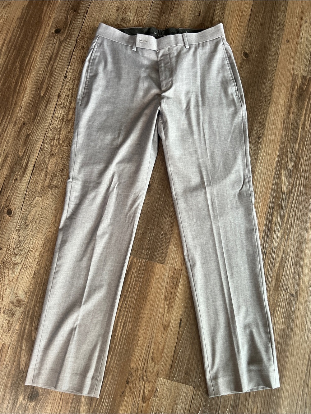 Calvin Klein Men's Light Gray Dress Pants - Slim Tailored